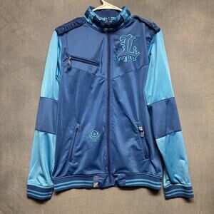 Kid LRG Track Jacket Drip Streetwear Full Zip Embroidered Raglan Skater Mockneck